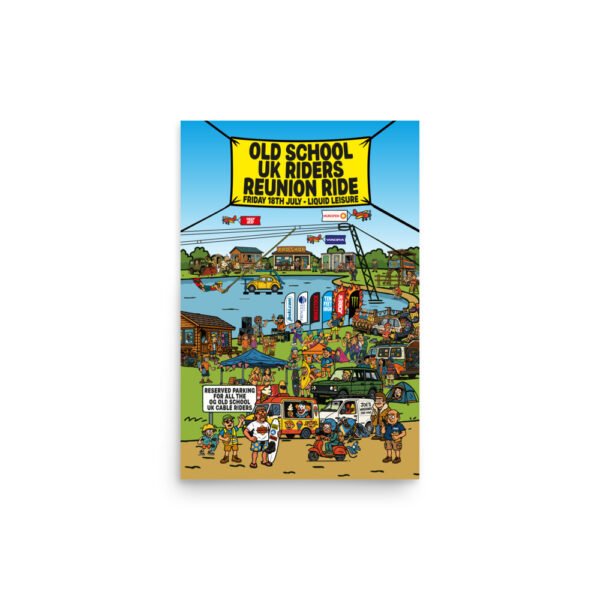 Limited Edition – Old School UK Cable Riders Reunion Poster (No Frame) - Image 4