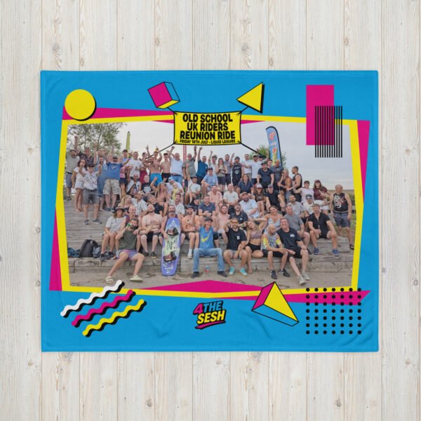 Limited Edition – Old School UK Cable Riders Reunion SESH Throw Blanket - Image 2