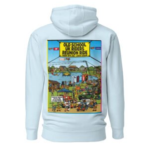 Limited Edition – Old School UK Cable Riders Reunion Poster Unisex Hoodie (Light Colours)