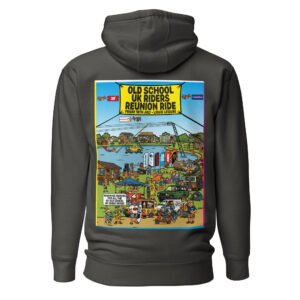 Limited Edition – Old School UK Cable Riders Reunion Poster Unisex Hoodie (Dark Colours)