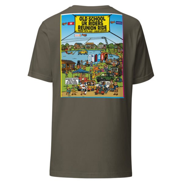 Limited Edition – Old School UK Cable Riders Reunion SESH Unisex Tee (Dark Colours) - Image 7