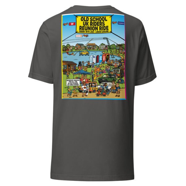 Limited Edition – Old School UK Cable Riders Reunion SESH Unisex Tee (Dark Colours) - Image 5