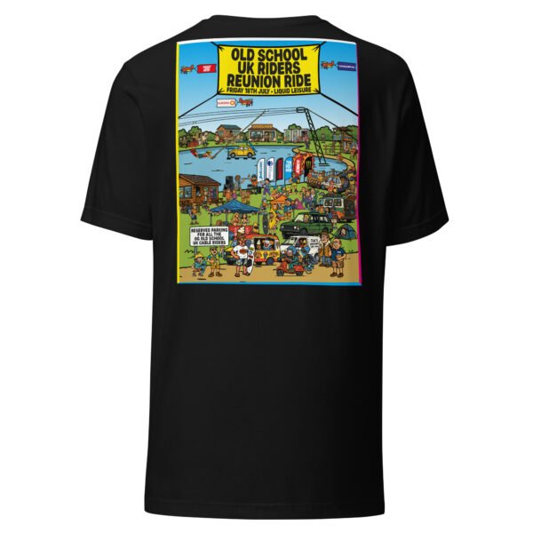 Limited Edition – Old School UK Cable Riders Reunion SESH Unisex Tee (Dark Colours) - Image 3