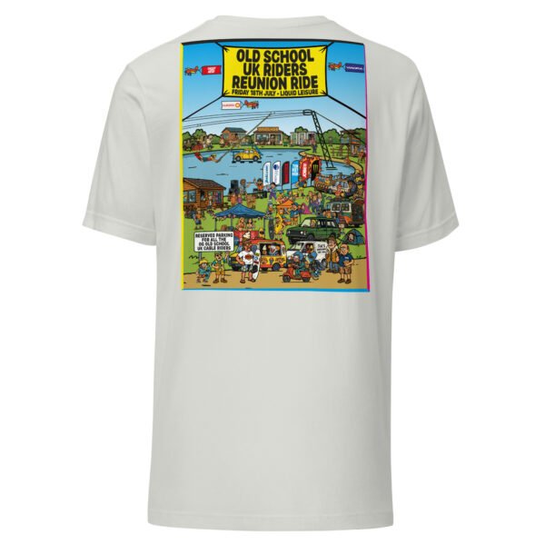 Limited Edition – Old School UK Cable Riders Reunion SESH Unisex Tee (Light Colours) - Image 4