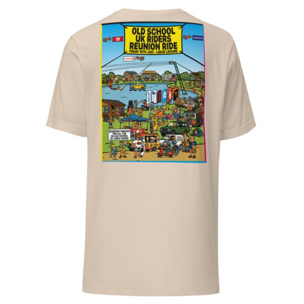 Limited Edition – Old School UK Cable Riders Reunion SESH Unisex Tee (Light Colours) - Image 6
