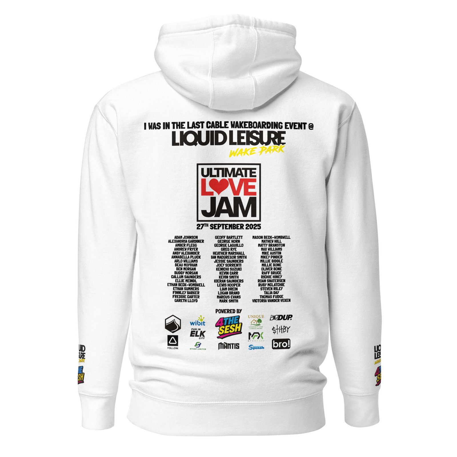 Ultimate Love Jam Competitor Hoodie – Light Colours - Image 4
